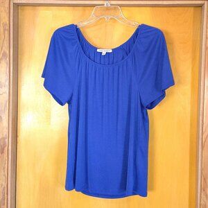Green Envelope Blue Top Small Flowy Sleeves Periwinkle